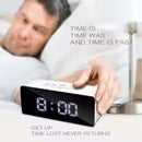 Digital LED Mirror Alarm Clock Modern Display With Time Temperature And Daily Use Convenience (Random Color)